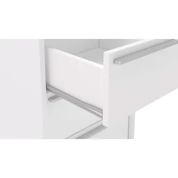 Mesa de Cabeceira 3 Gavetas Quartzo Espresso Móveis - 12