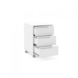 Mesa de Cabeceira 3 Gavetas Quartzo Espresso Móveis - 6