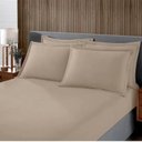 Ver imagem 1 de Jogo de Cama Buettner Solteiro King Malha Liso 2 Peças Image Bege