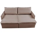 Ver imagem 6 de Sofá sem Caixa Retrátil Baú 1,55m Lounge Linho Bege Escuro Cama inbox