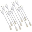 Ver imagem 1 de Conector Plug Rabicho Fita de Led 8mm Kit 10 Unidades Fonte Tomada Sanca Perfil Gesso Teto Rebaixado