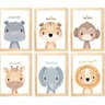 Quadro Infantil 6 un A4 vidro e pendurador - 1