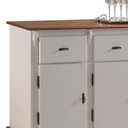Ver imagem 2 de Balcão Buffet 4 Portas e 3 Gavetas com Pés Luiz XV 60635 Linz Móveis - Off White/Imbuia