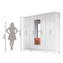 Ver imagem 5 de Guarda Roupas Casal com Espelho 8 Portas 4 Gavetas Diplomata Moval Branco
