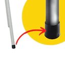 Ver imagem 2 de Ponteira Externa P/ Pé de Cadeira 1" (26mm) Preta - 50pc Suporte GPF tampão