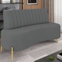 Ver imagem 2 de Sofá 2 Lugares 160cm Pés Aço Dourado Tamar Boucle Grafite Z08 - Mpozenato