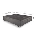 Ver imagem 2 de Cama Box Baú Casal Bipartido 138x188x42cm Linho com Pistão a gás