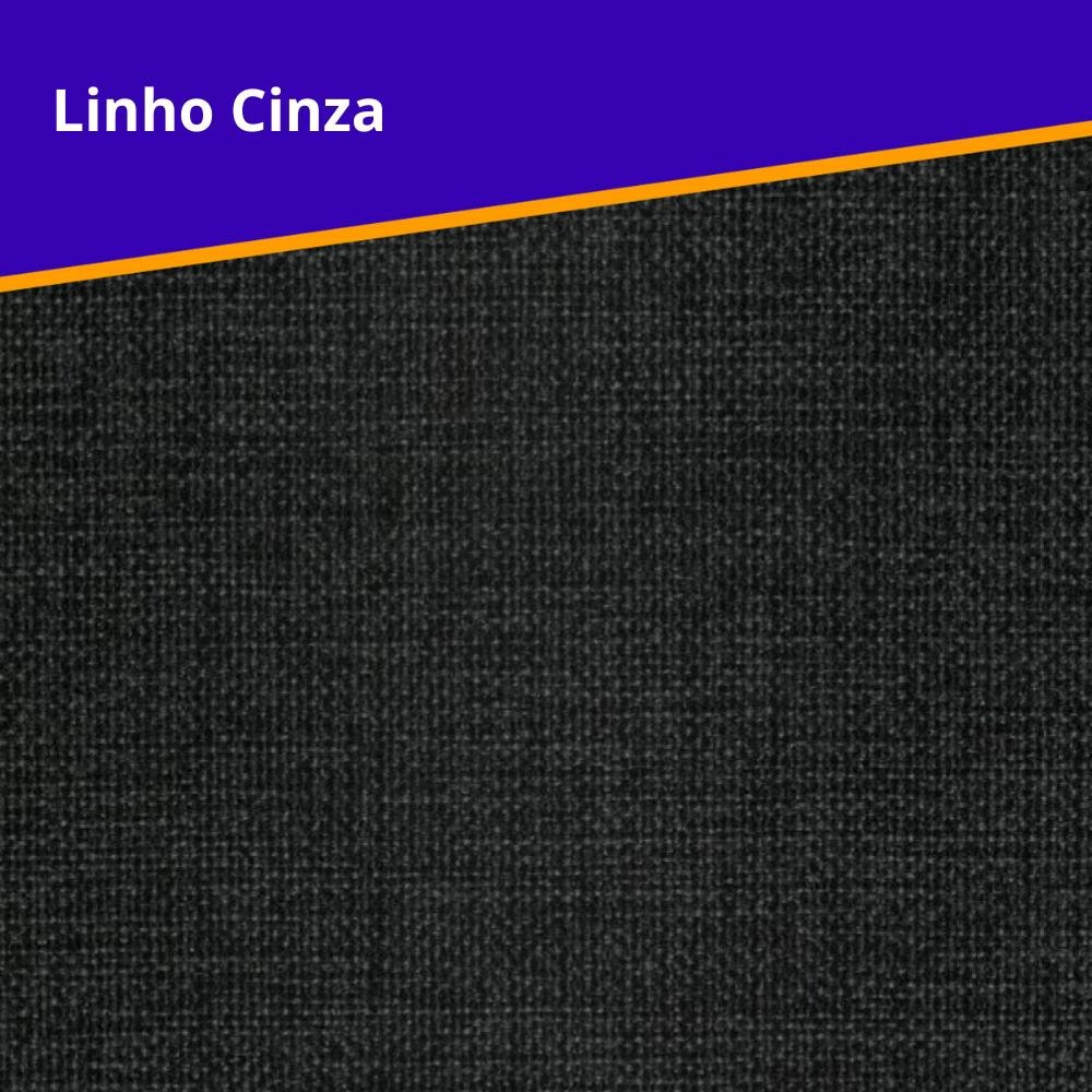 Base Box Baú Casal Bipartido 138x188x42cm Linho Cinza - 9