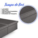 Ver imagem 7 de Cama Box Baú Casal Bipartido 138x188x42cm Linho com Pistão a gás
