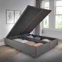 Ver imagem 1 de Cama Box Baú Casal Bipartido 138x188x42cm Linho com Pistão a gás