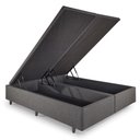 Ver imagem 3 de Cama Box Baú Casal Bipartido 138x188x42cm Linho com Pistão a gás