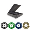 Ver imagem 5 de Cama Box Baú Casal Bipartido 138x188x42cm Linho com Pistão a gás