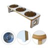 Comedouro Elevado Pet Triplo Cachorro Mdf Linha Básica - Branco - 5