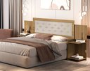 Ver imagem 2 de Cabeçeira Casal Box Áustria 100% MDF Multimídias p/ 138/158 cm -com Captone -Basoto:Amendoa