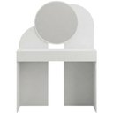 Ver imagem 2 de Penteadeira Camarim com Espelho Redondo 1 Gaveta 90cm Make B02 Branco - Lyam Decor