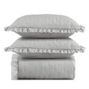 Ver imagem 1 de Kit Cobre Leito Elegance Queen Microfibra 200 Fios 3 Peças Cinza Casa Scarpa
