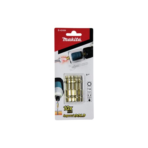 BITS DE TORCAO TORX T25 C/5PCS C/ADAPTADOR MAKITA