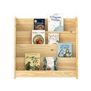 Ver imagem 5 de Porta Livros Madeira de Chão 4 Nichos Revisteiro Bruno Natural Idimex