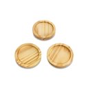 Ver imagem 4 de Kit 5 Porta Copos Bolacha de Madeira Pinus Redondo Rebaixo com Caixa Suporte