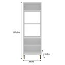 Ver imagem 3 de Armario Balcao Torre Quente Aurora 3 Portas 1 Prateleira MDP e MDF Branco