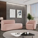 Ver imagem 2 de Sofá 2 Lugares Orgânico 140cm Morgan e Poltrona Lua Veludo Rose D03 - D’Rossi