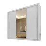 Guarda-roupa Casal 3 Portas 4 Gavetas com Espelho Panamá Sallêto Móveis Branco - 2