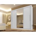 Ver imagem 1 de Guarda-roupa Casal 3 Portas 4 Gavetas com Espelho Panamá Sallêto Móveis Branco