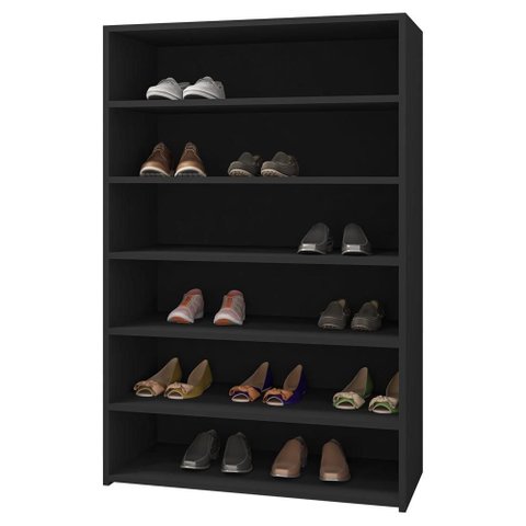 Sapateira Multiuso 72 Cm 5 Prateleiras Lais Preto Reajl Moveis