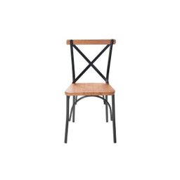 Conjunto Sala de Jantar Industrial 6 Cadeiras Aço Madeira Maciça Laís  - 4