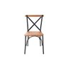 Conjunto Sala de Jantar Industrial 6 Cadeiras Aço Madeira Maciça Laís  - 4