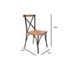 Conjunto Sala de Jantar Industrial 6 Cadeiras Aço Madeira Maciça Laís  - 5