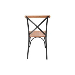 Conjunto Sala de Jantar Industrial 6 Cadeiras Aço Madeira Maciça Laís  - 3