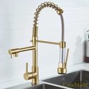 Ver imagem 4 de Torneira Cozinha Gourmet Inox Dourado C/ Monocomando