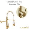 Torneira Cozinha Gourmet Inox Dourado C/ Monocomando - 3