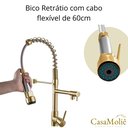 Ver imagem 2 de Torneira Cozinha Gourmet Inox Dourado C/ Monocomando