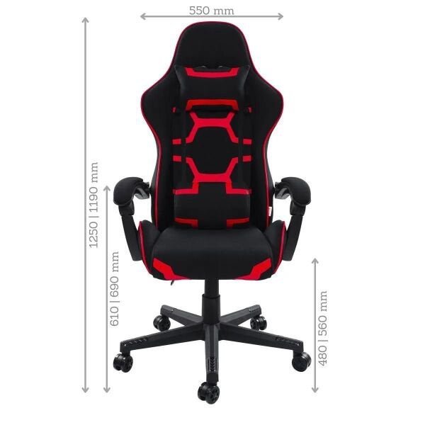 Conjunto Mesa Gamer Pelegrin PEL-003P Preta e Vermelha e Cadeira Gamer Pelegrin PEL-3018 Vermelha - 8