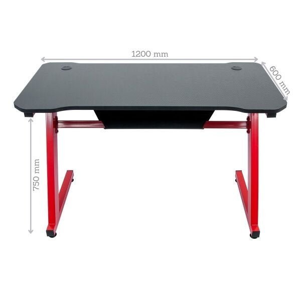 Conjunto Mesa Gamer Pelegrin PEL-003P Preta e Vermelha e Cadeira Gamer Pelegrin PEL-3018 Vermelha - 4