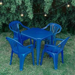 Poltrona Plástica Mor Azul - 5