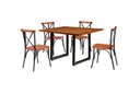 Ver imagem 2 de Conjunto Mesa 120x90cm com 4 Cadeiras Laís Preto/Castanho