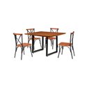 Ver imagem 2 de Conjunto Mesa 120x90cm com 4 Cadeiras Laís Preto/Castanho