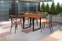 Ver imagem 1 de Conjunto Mesa 120x90cm com 4 Cadeiras Laís Preto/Castanho