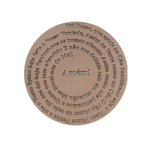Oração Pai Nosso Mandala Redondo 30 Cm Natural