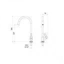 Ver imagem 2 de Torneira para Cozinha de Balcão Bica Móvel 1173 Meber Metais