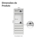 Ver imagem 2 de Guarda-Roupa Modulado 2 Portas com Espelho 4 Gavetas 1 Cabideiro Branco Neo Madesa