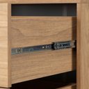Ver imagem 3 de Cômoda Kaki 3 Gavetas 100% MDF Pés de Madeira 80 cm X 45 cm Tauari