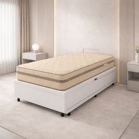 Base para Box com Colchão com Auxiliar Branca