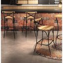 Ver imagem 2 de Banqueta Industrial em Aço e Madeira Maciça Laís