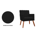 Ver imagem 2 de Jogo 2 Poltronas Decorativa Para Sala de Sala de Estar Cecília Corano Preto - LM DECOR