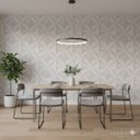 Ver imagem 2 de Papel de Parede Adesivo Folhas Pvc Cinza Lavável 5m Decorativo