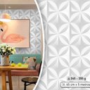 Ver imagem 6 de Papel de Parede Adesivo Folhas Pvc Cinza Lavável 5m Decorativo